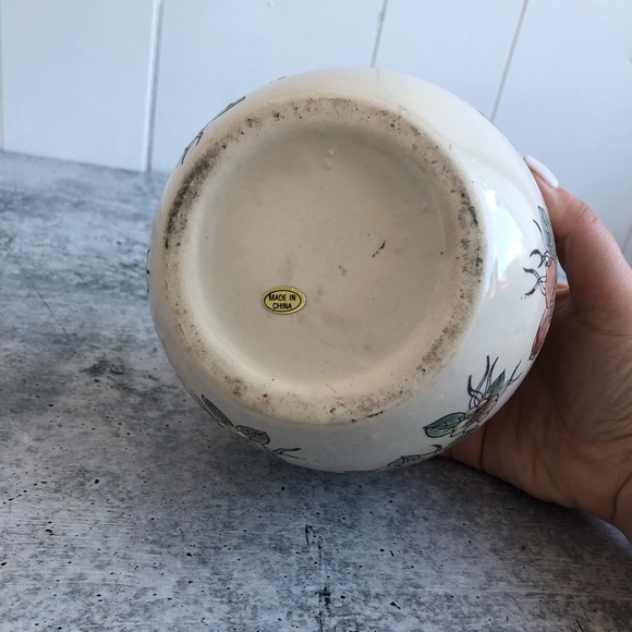 Decorative Painted Floral Vintage Vase - Picture 5 of 5